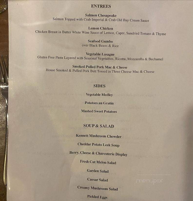 The Stone Barn - Kennett Square, PA menu_pic
