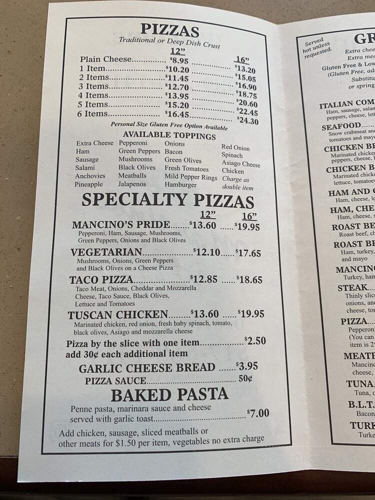 Mancino's Pizza & Grinders - DeWitt, MI