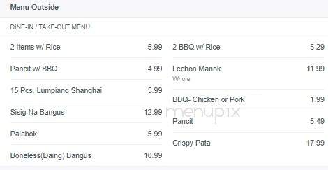 Fiesta Filipina Cuisine - Henderson, NV menu_pic