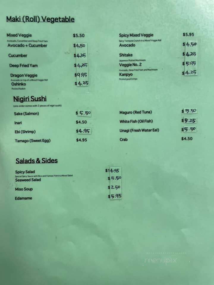Mr. Kim's Sushi Rolls - Stratford, ON menu_pic