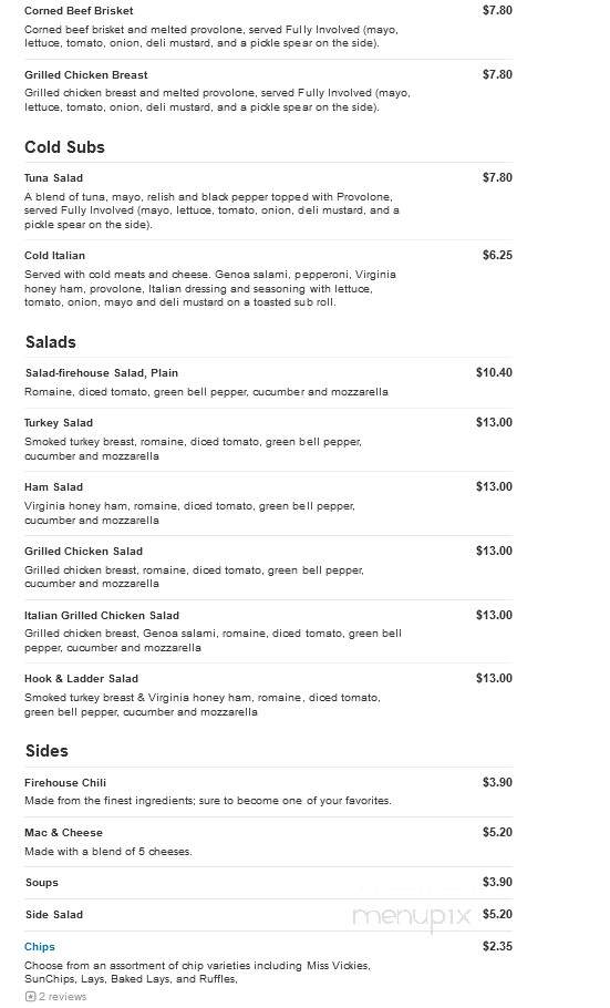 Firehouse Subs - Garner, NC menu_pic