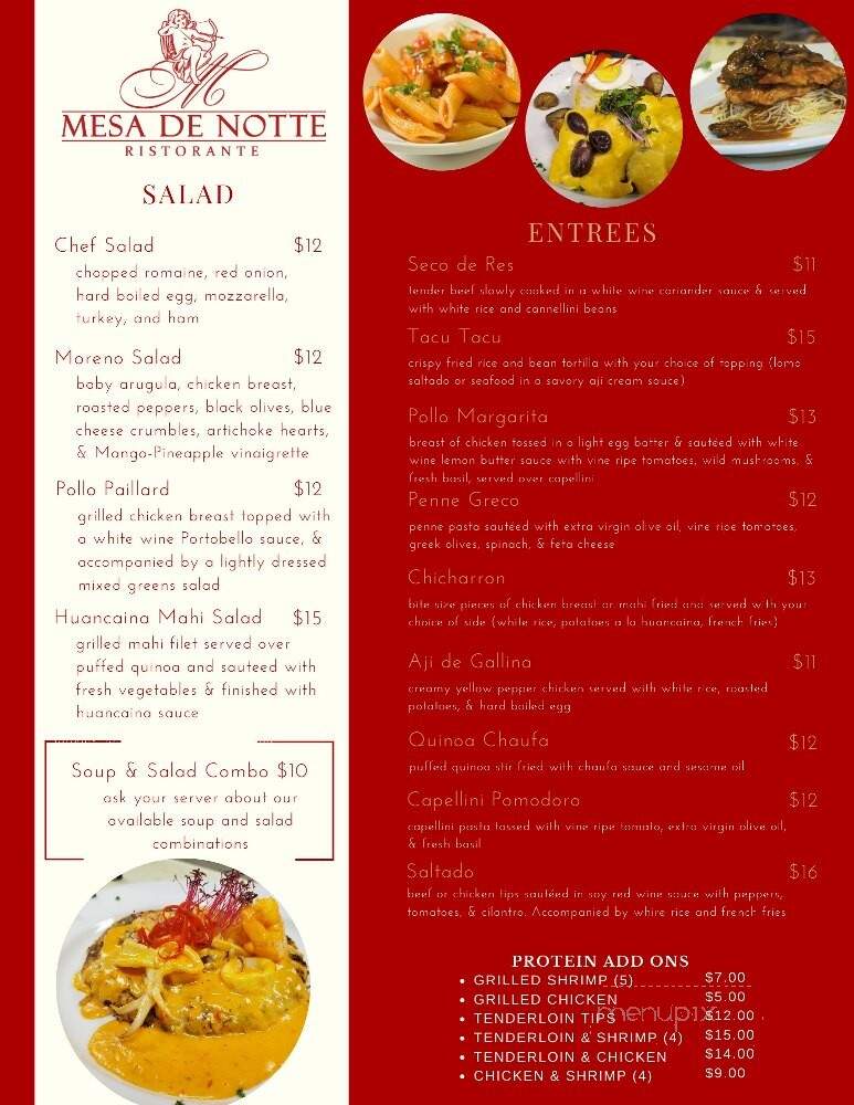 Mesa De Notte - Ocala, FL menu_pic