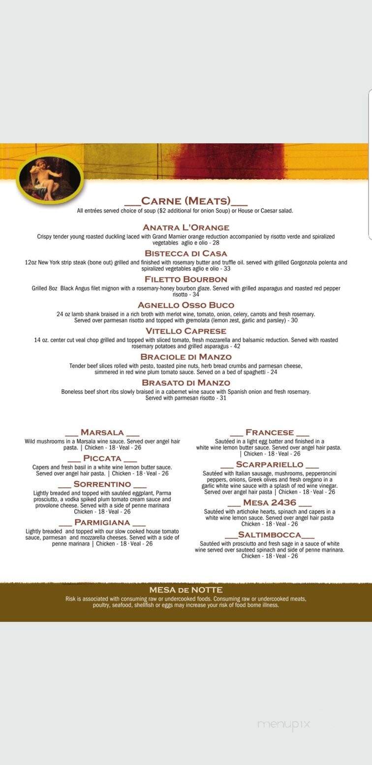 Mesa De Notte - Ocala, FL menu_pic