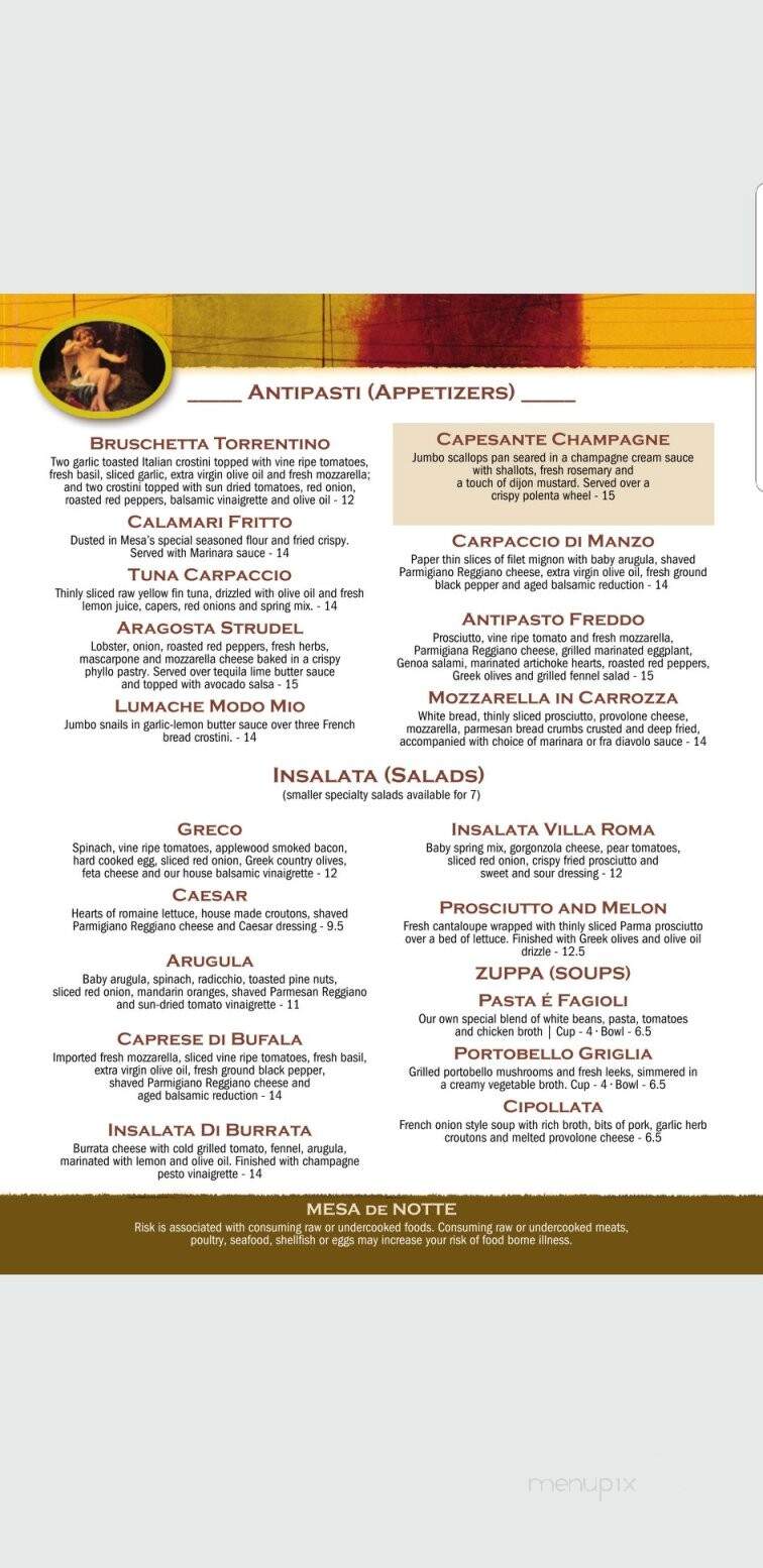 Mesa De Notte - Ocala, FL menu_pic