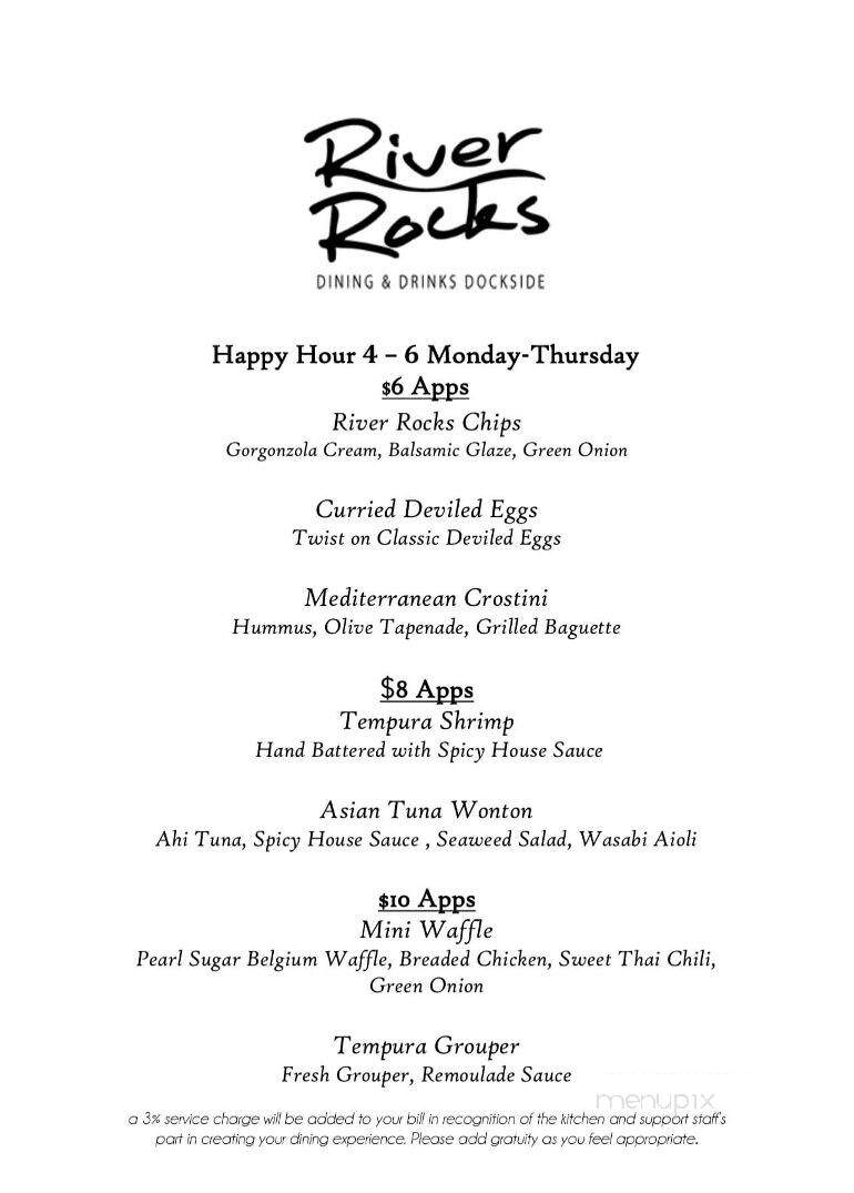 The Dock at River Rocks - Rockledge, FL menu_pic
