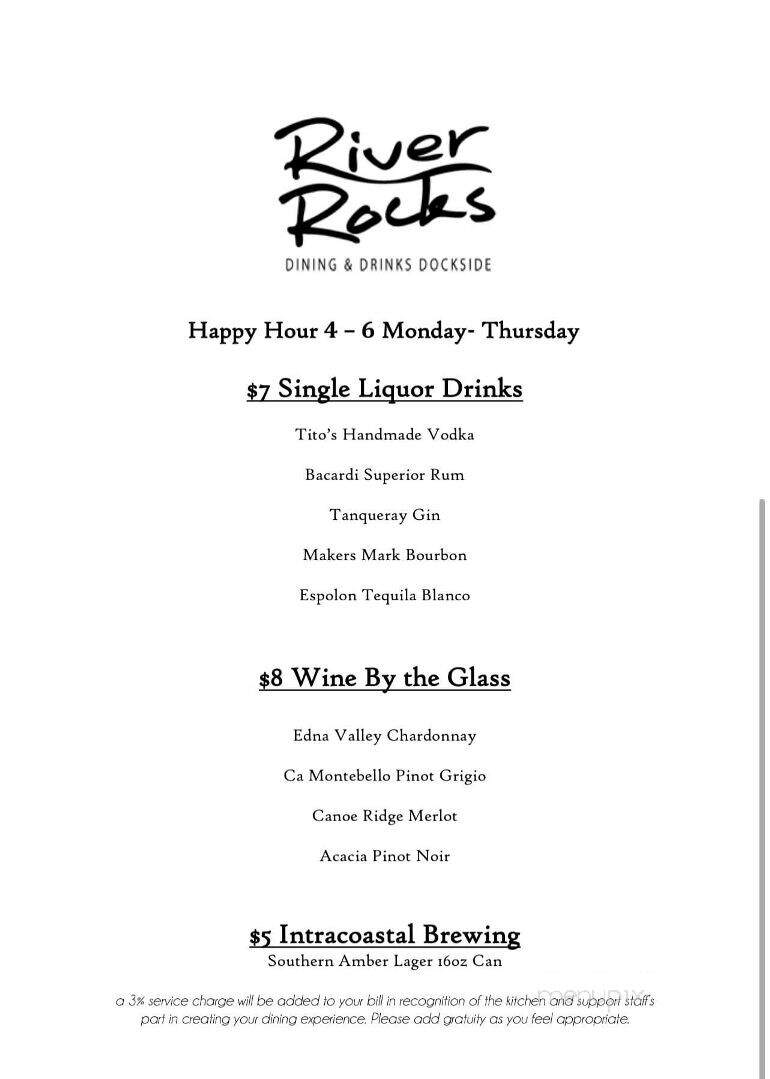 The Dock at River Rocks - Rockledge, FL menu_pic
