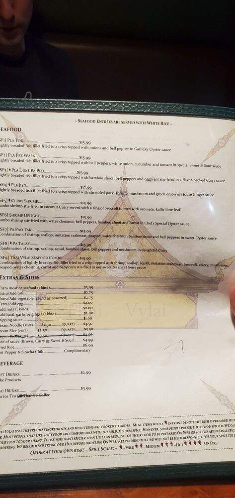 Thai Vylai - Allen Park, MI menu_pic