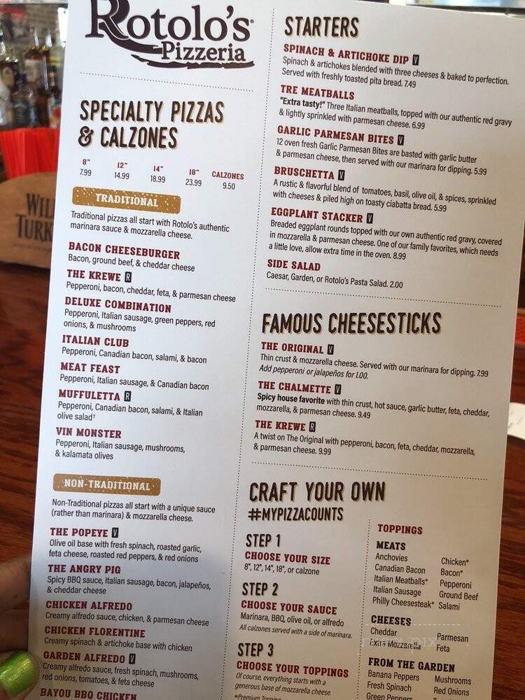 Rotolo's Pizza - Reserve, LA menu_pic