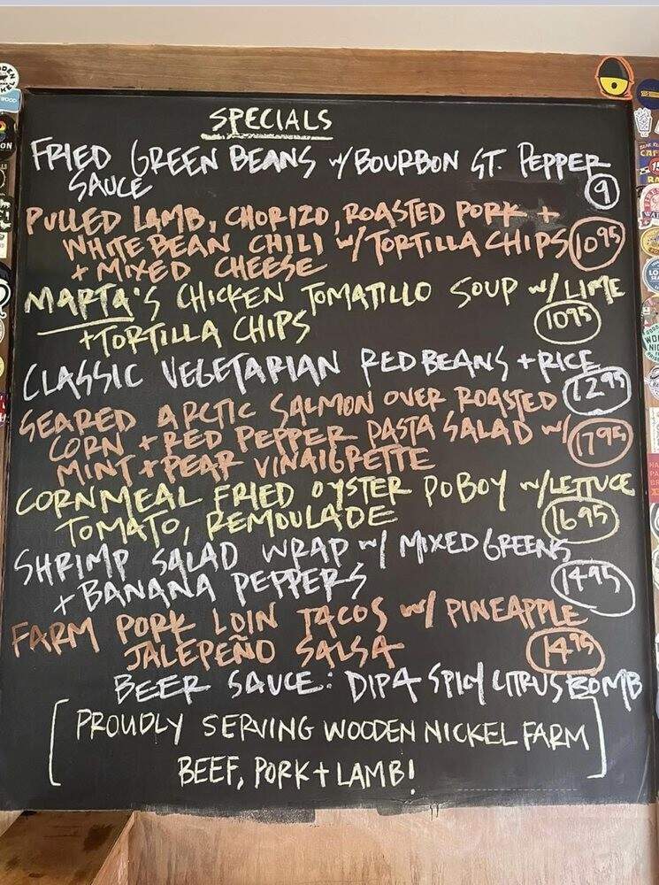 Wooden Nickel Pub - Hillsborough, NC menu_pic