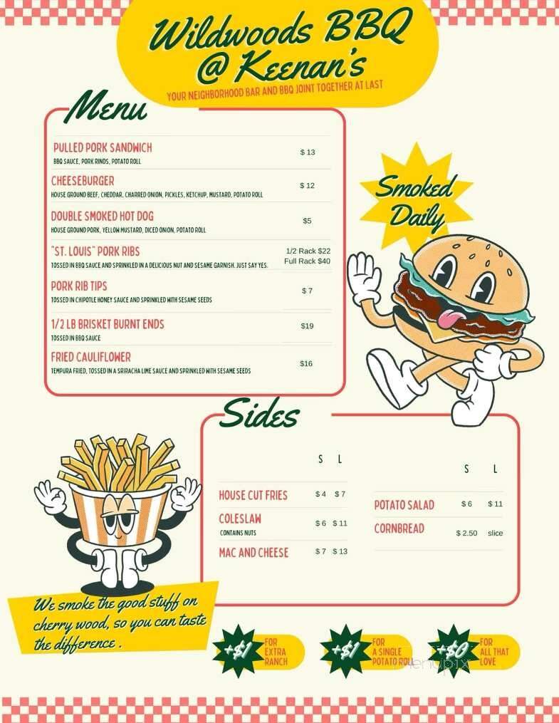 Keenan's Irish Pub - North Wildwood, NJ menu_pic