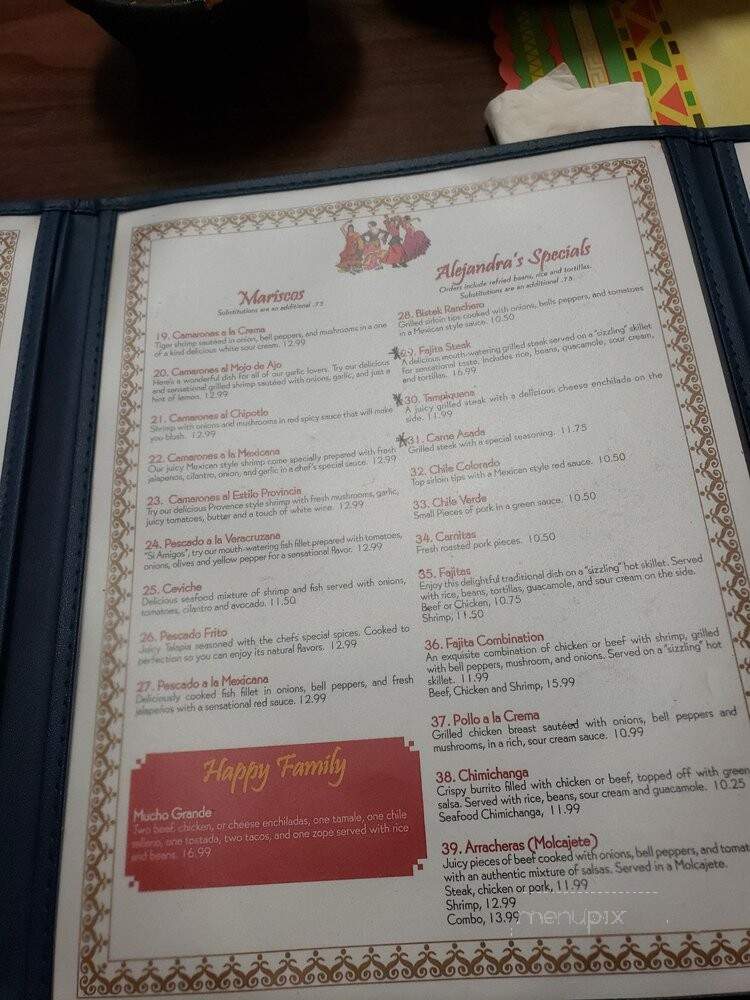 Alejandro's - Marsing, ID menu_pic