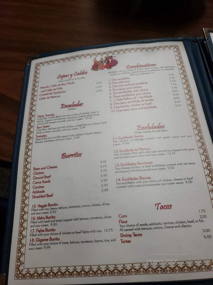 Alejandro's - Marsing, ID menu_pic