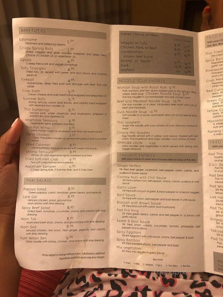 Thai Pepper - Warner Robins, GA menu_pic