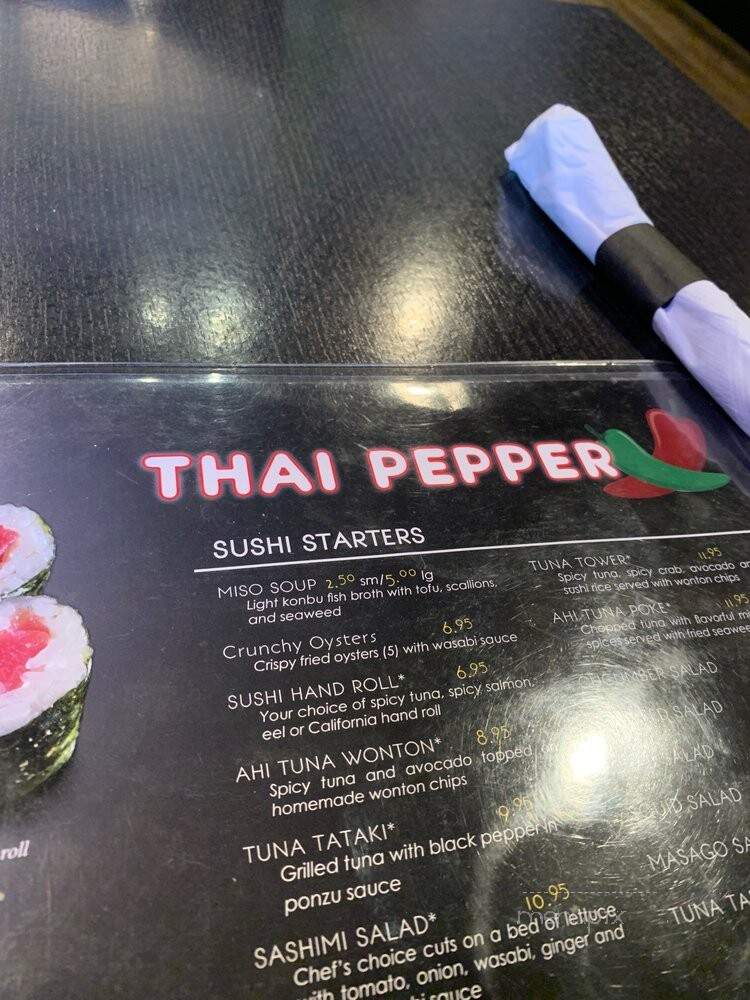 Thai Pepper - Warner Robins, GA menu_pic