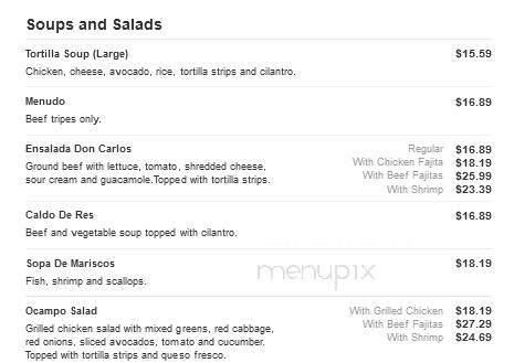 Don Carlos - Waco, TX menu_pic