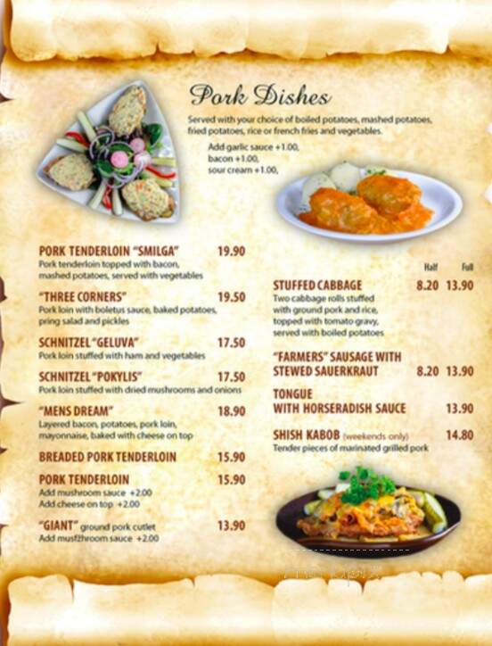 Cafe Smilga - Darien, IL menu_pic