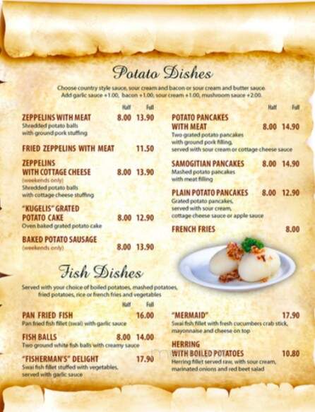 Cafe Smilga - Darien, IL menu_pic