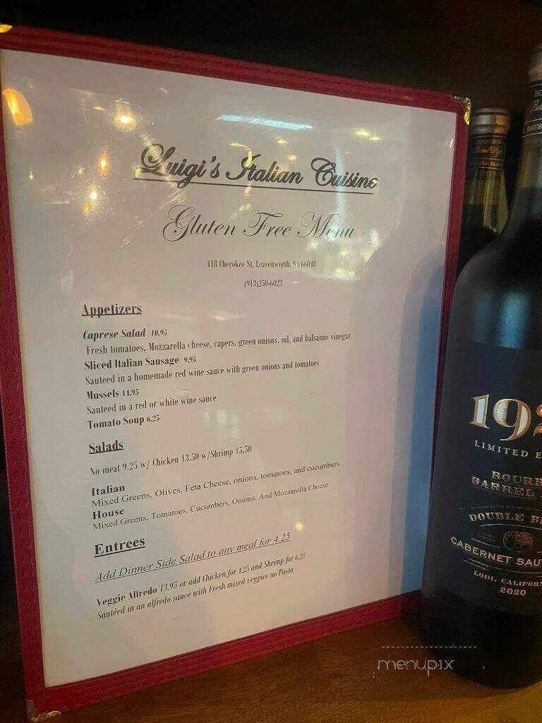 Luigi's Italian Resturant - Leavenworth, KS menu_pic