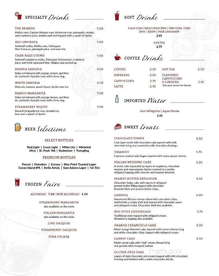 Pasta Faire Of Belleview - Belleview, FL menu_pic