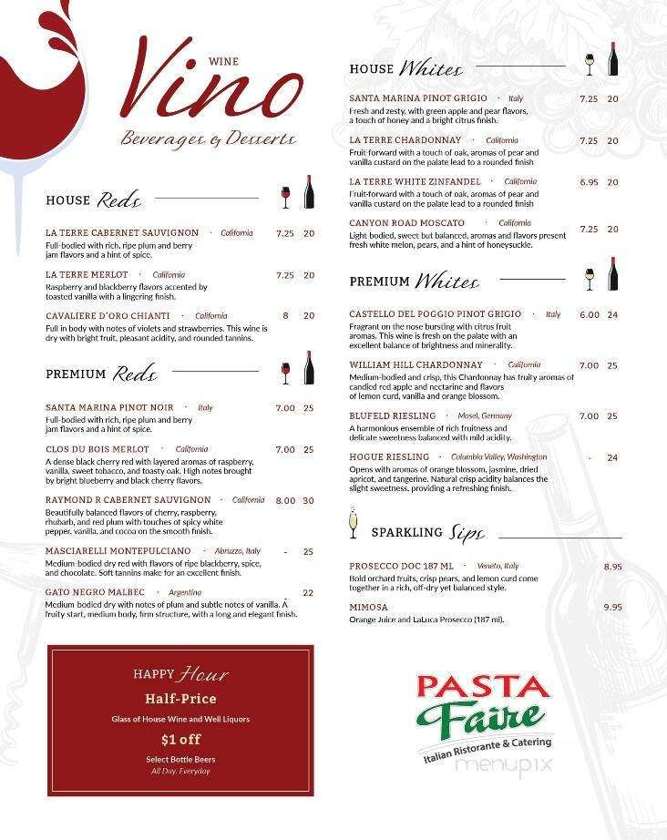 Pasta Faire Of Belleview - Belleview, FL menu_pic