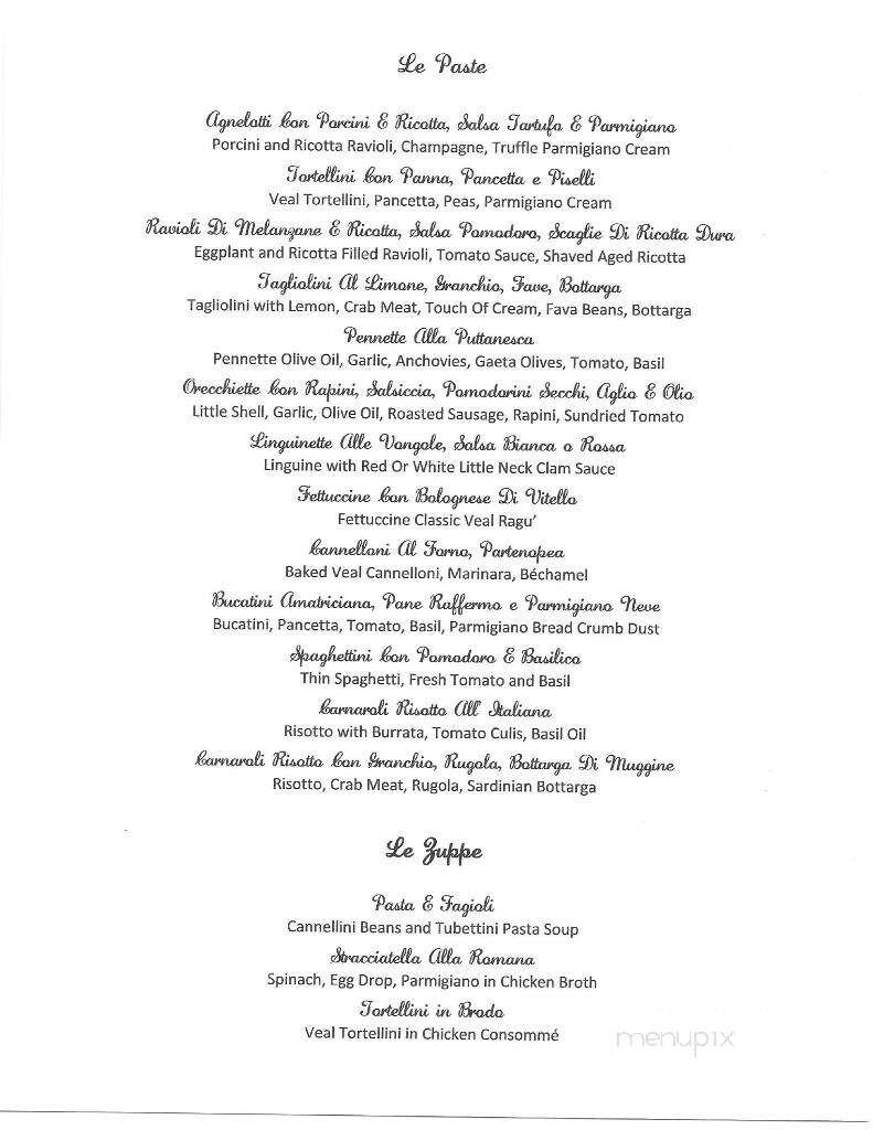 Trevini Restaurant - Palm Beach, FL menu_pic