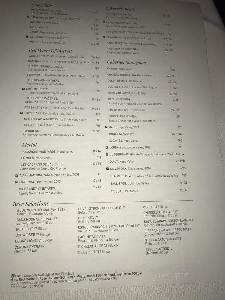 Fleming's Prime Steakhouse - Livonia, MI menu_pic