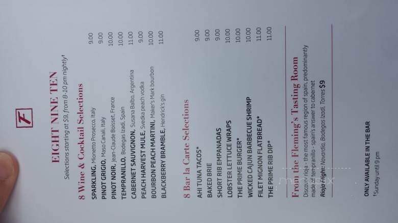 Fleming's Prime Steakhouse - Livonia, MI menu_pic