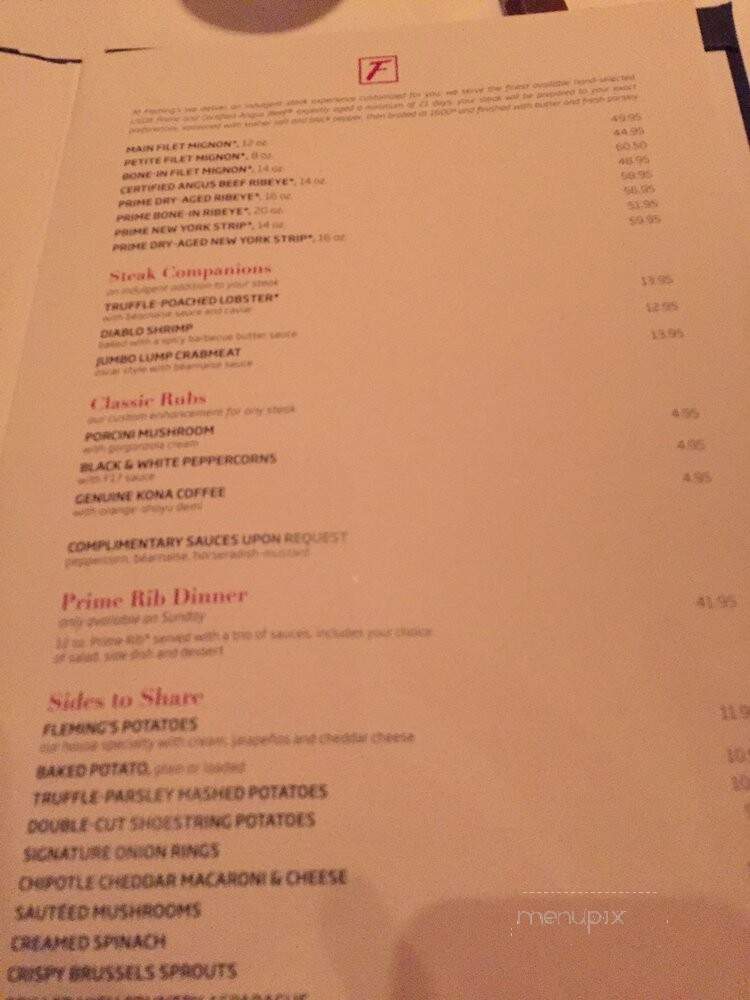Fleming's Prime Steakhouse - Livonia, MI menu_pic