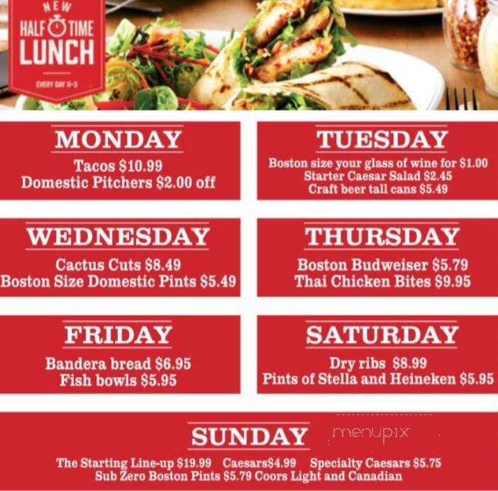 Boston Pizza - Sarnia, ON menu_pic
