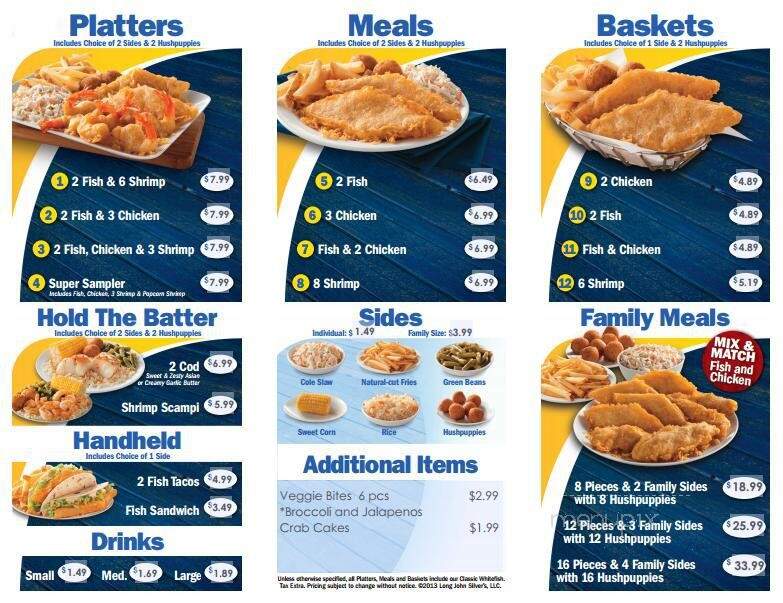 Long John Silver's - Waterloo, IA menu_pic