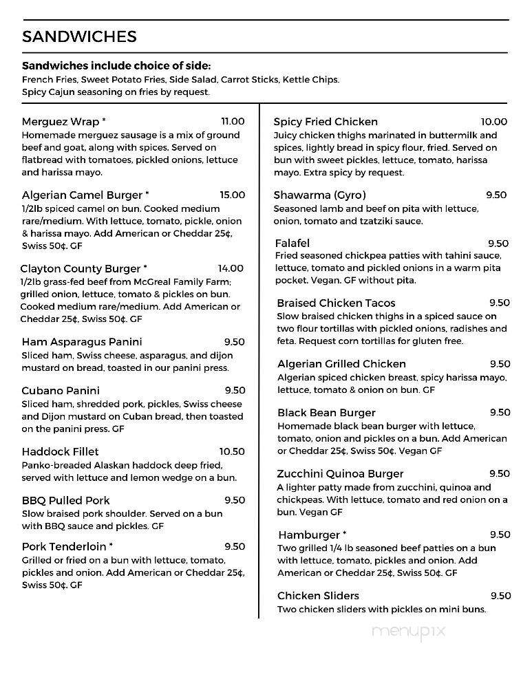 Schera's Restaurant & Bar - Elkader, IA menu_pic