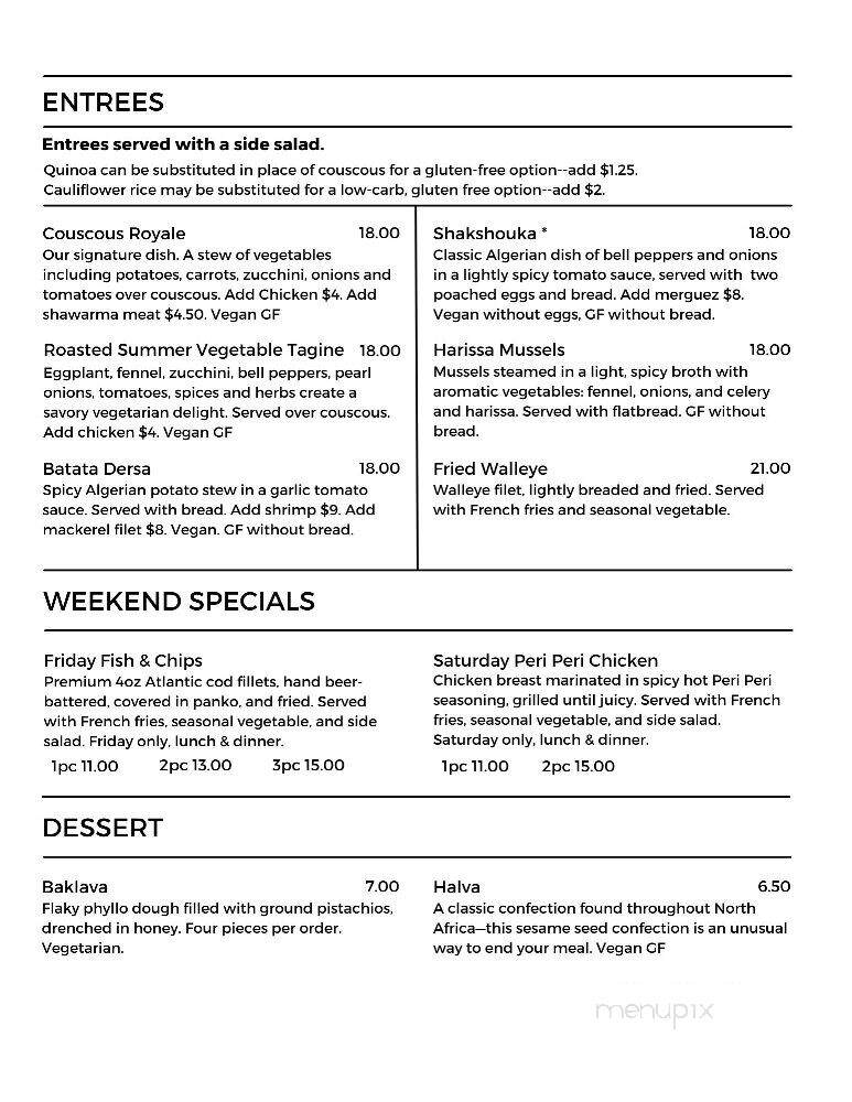 Schera's Restaurant & Bar - Elkader, IA menu_pic