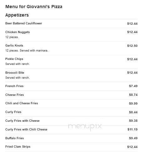 Giovanni's Pizza - Chicopee, MA menu_pic