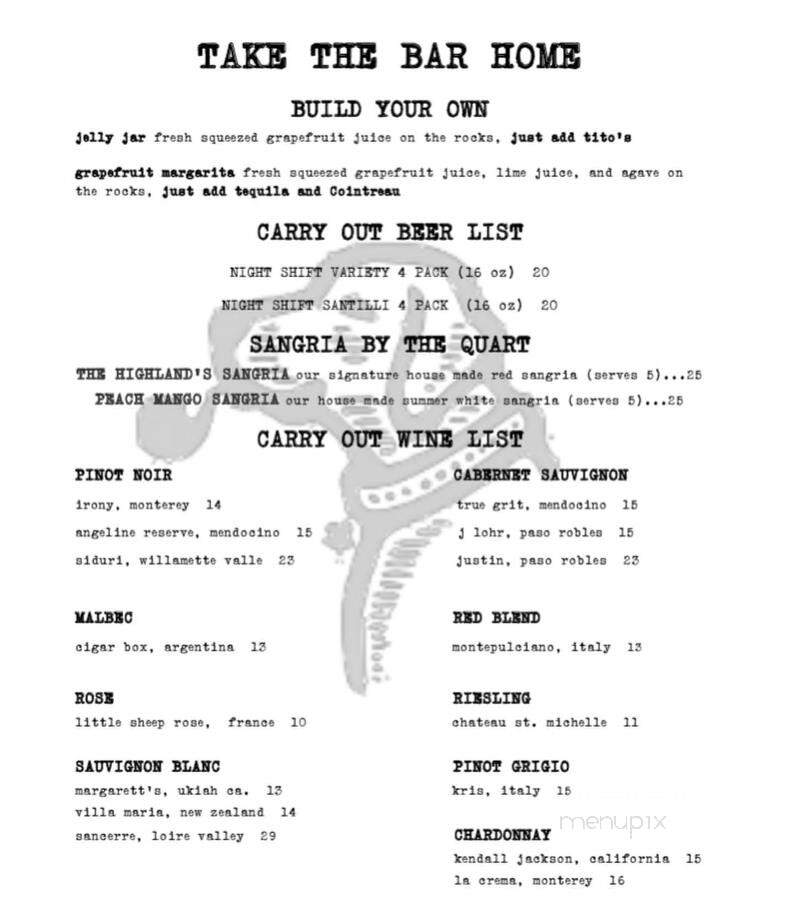Paddy's Public House - Newton, MA menu_pic