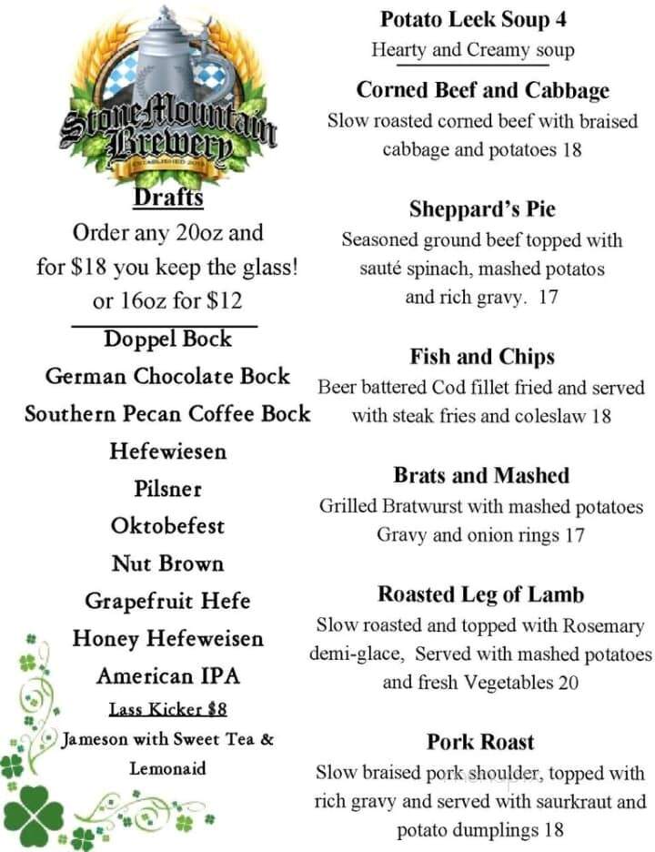 German Restaurant - Stone Mountain, GA menu_pic