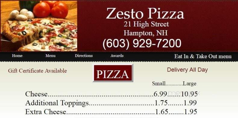 Zesto Pizza - Hampton, NH