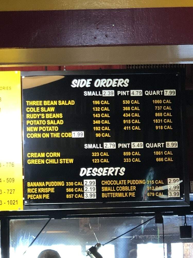 Rudy's Country Store & Bar-B-Q - Albuquerque, NM menu_pic
