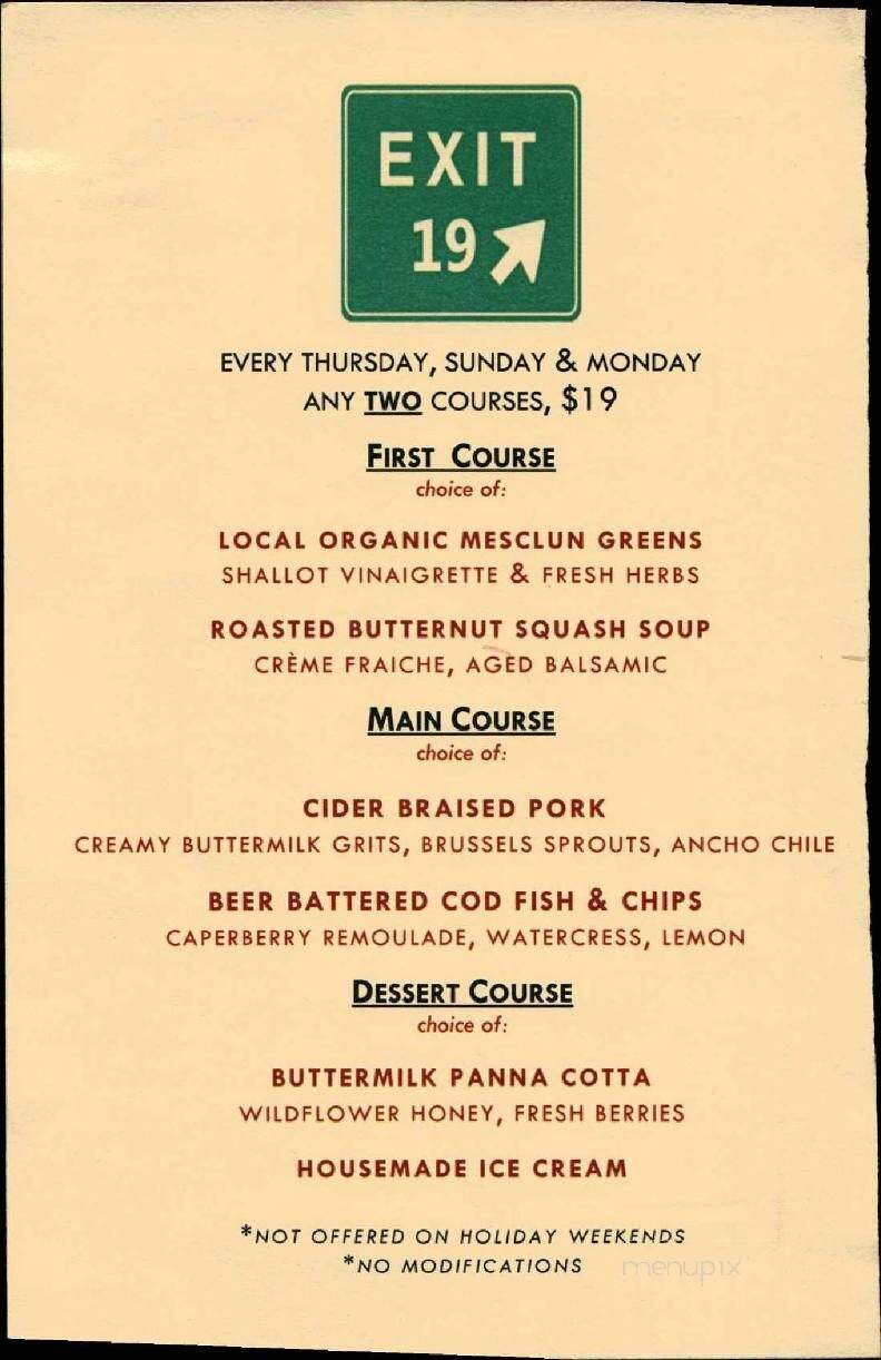 Peekamoose Restaurant & Tap Room - Big Indian, NY menu_pic