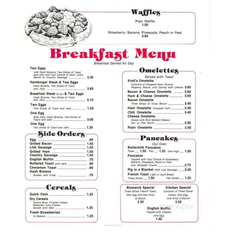 Kroll's Diner - Minot, ND menu_pic