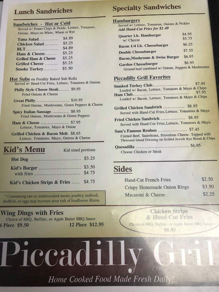 Piccadilly Grill - Winchester, VA
