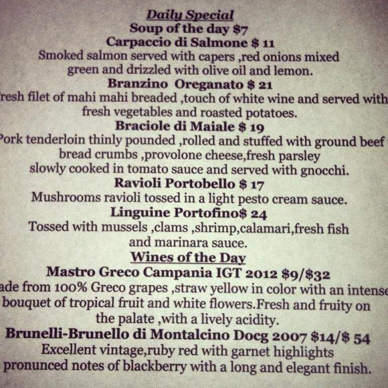 Mediterraneo - Alpine, CA menu_pic
