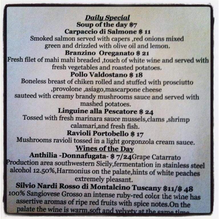 Mediterraneo - Alpine, CA menu_pic