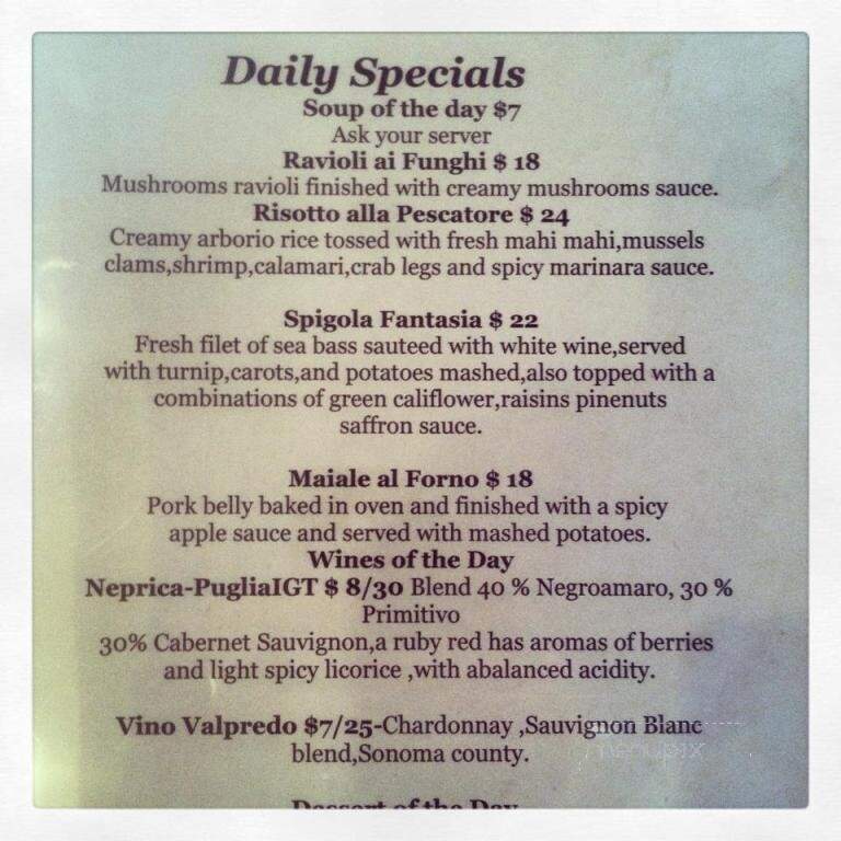 Mediterraneo - Alpine, CA menu_pic