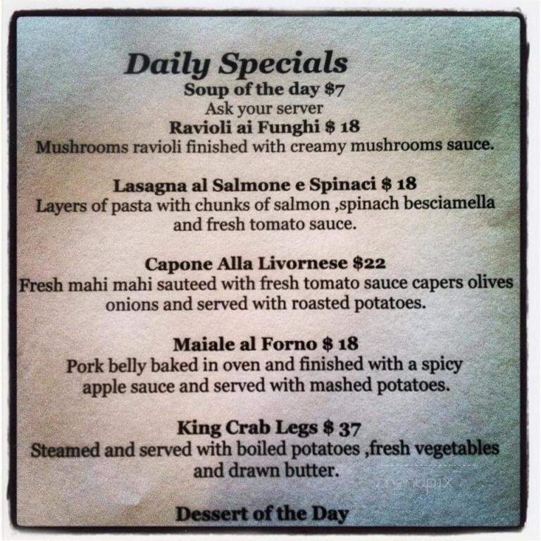 Mediterraneo - Alpine, CA menu_pic