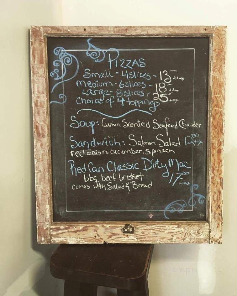 Red Can Gourmet - Tofino, BC menu_pic