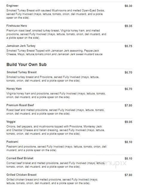 Firehouse Subs - Forest, VA menu_pic