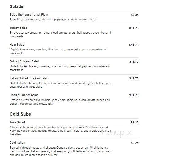 Firehouse Subs - Forest, VA menu_pic