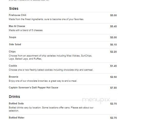 Firehouse Subs - Forest, VA menu_pic