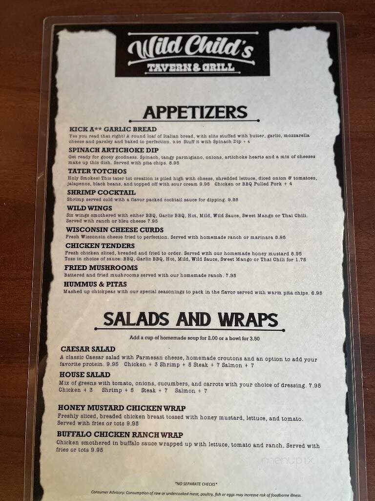 Walt's Tavern - Twin Lakes, WI menu_pic