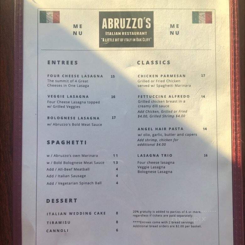 Abruzzo's - Dallas, TX